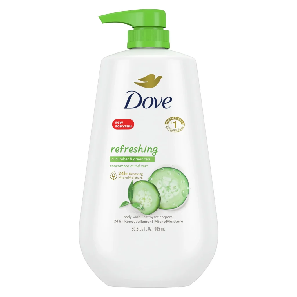 Dove Body Wash Strawberry Cookie 20oz — alternate angle showing full product