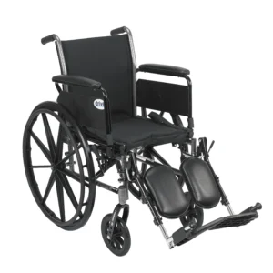 Drive Medical Blue Streak Wheelchair with Flip Back Desk Arms Elevating Leg Rests 16 Seat