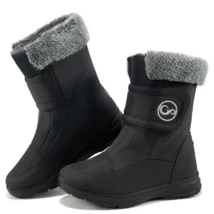 Ecetana Snow Boots For Women Winter Waterproof Shoes Thickened Faux Fur