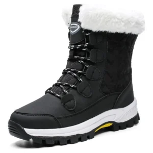 Ecetana Snow Boots For Women Winter Waterproof Shoes Thickened Faux Fur