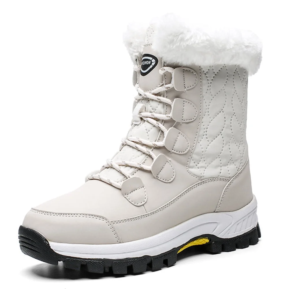 Ecetana Waterproof Snow Boots for Women – Faux Fur Warmth β close-up detail of design and finish