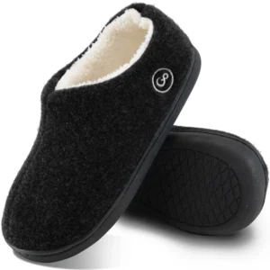 Ecetana Womens Comfortable Slippers Plush Fleece Lined Memory Foam Closed Back House Shoes