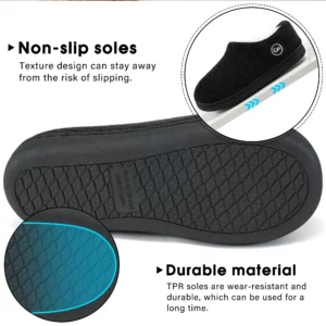 Ecetana Womens Comfortable Slippers Plush Fleece Lined Memory Foam Closed Back House Shoes