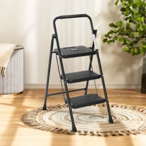 edx 2 Step Ladder Portable Folding Step Stool Heavy Duty Anti Slip Lightweight 800Lbs Capacity