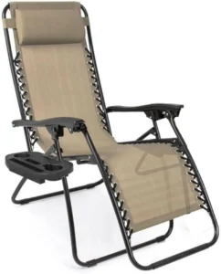 EDX Zero Gravity Chair Outdoor Lounge Chair Suitable for Beach Terrace Pool Patio Blue 2 Pack