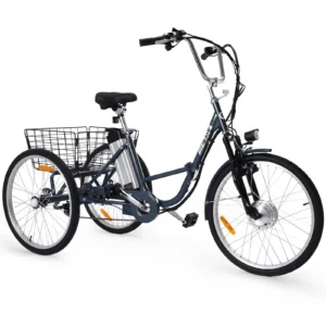 Electric Bike 14 Tire Adults Teens Peak 500W Motor 36V Removable Battery 20MPH Top Speed 20 Miles Max Range Multi Shock Absorption Commuting Mini Fol
