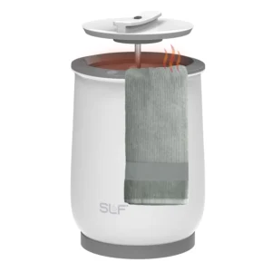 Electric Towel Warmer Bucket 20L Capacity with Wooden Lid 2 Large 40×70 Towels 450W Fast Heating for Bathroom Use