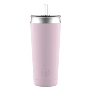 Ello Avery 18oz Glass Tumbler Pink