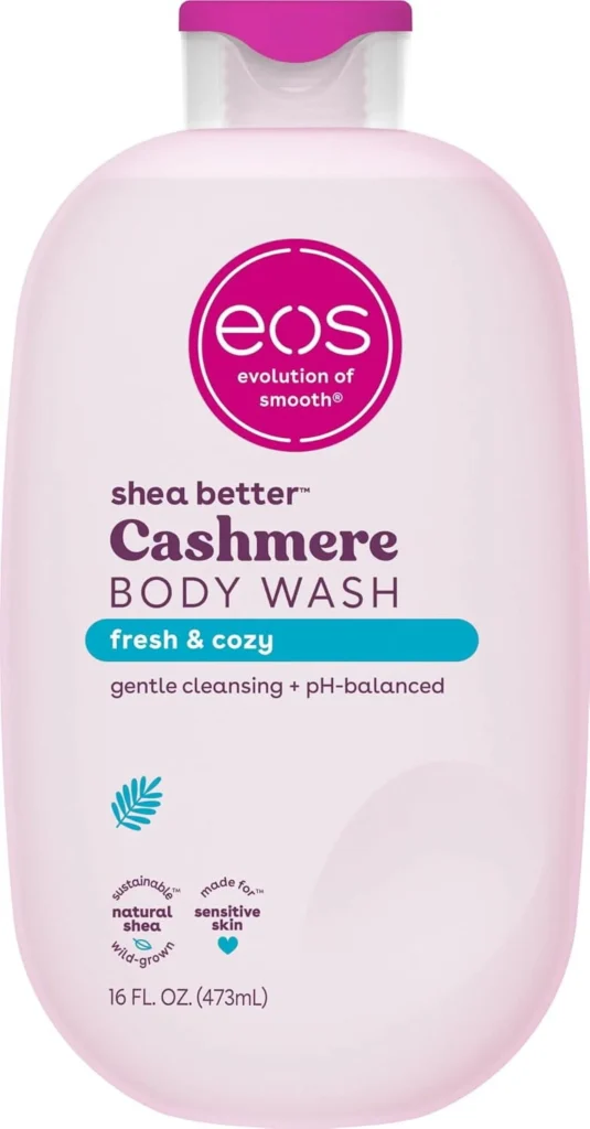 eos Shea Better Cashmere Body Wash Vanilla Cashmere 16 oz — close-up detail of design and finish