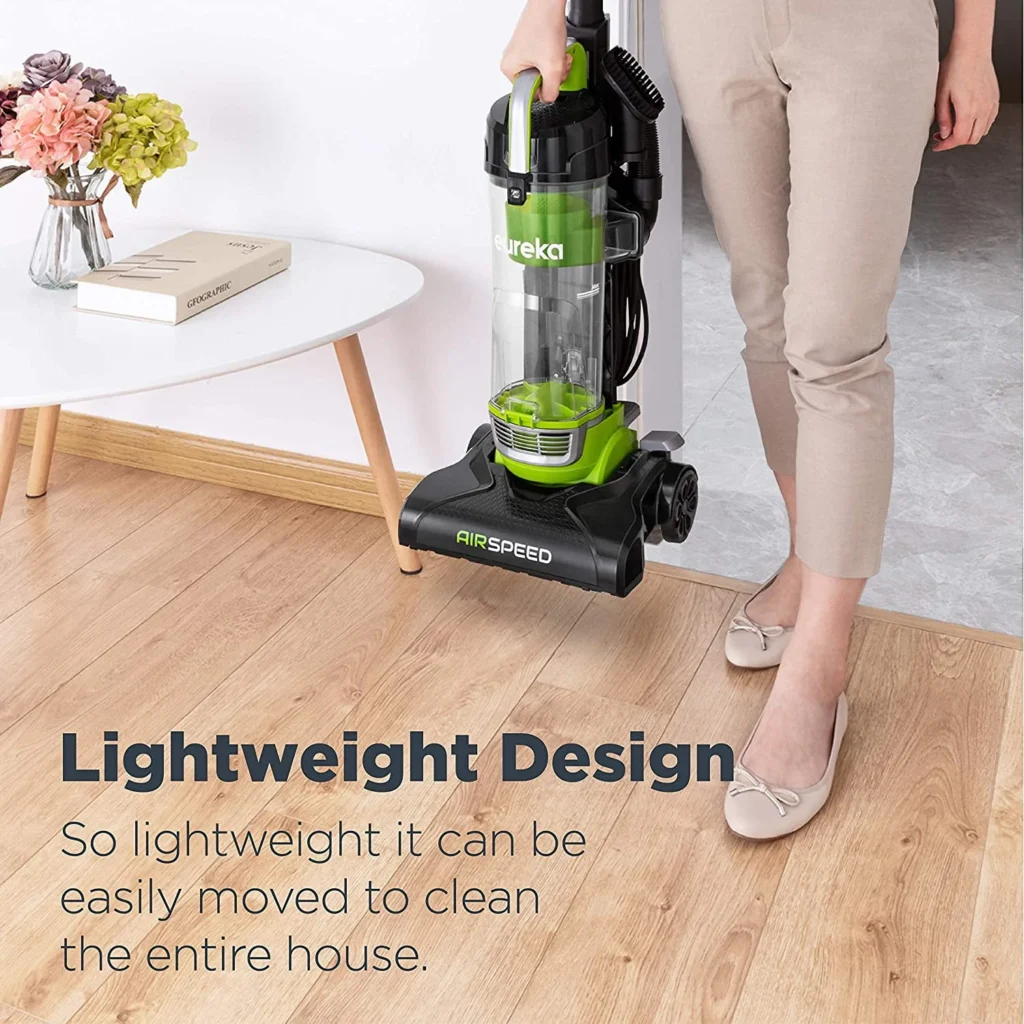 Eureka AirSpeed Upright Carpet Vacuum Cleaner NEU100 Green Black New — alternate angle showing full product