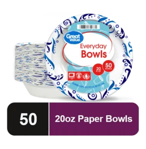 Everyday Disposable Paper Bowls 20 oz 100 Count