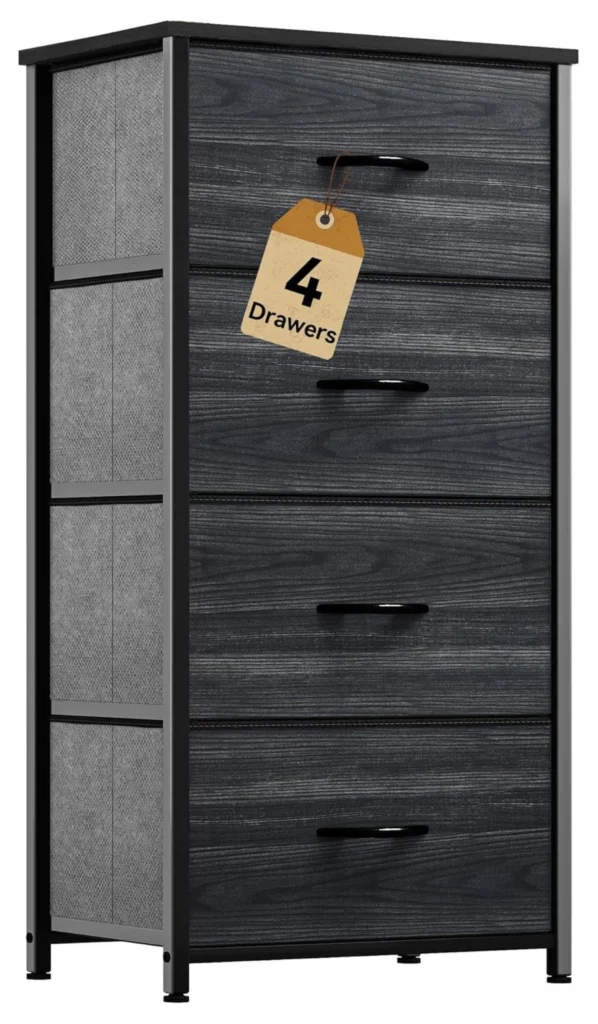 9-Drawer Fabric Storage Dresser – Steel Frame, Wooden Top for Versatile Home Organization β alternate angle showing full product