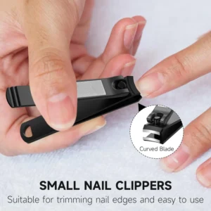 FACEMADE Nail Clipper Stainless Steel Fingernails Toenails Clippers Nail File Sharp with Case Set of 2