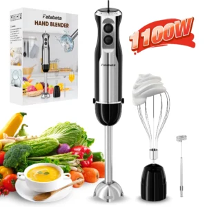 Fatebata Immersion Blender Handheld Black