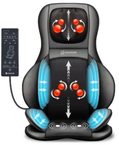 FitRx Cordless Shiatsu Shoulder Back and Neck Massager with Heat USB Rechargeable Black