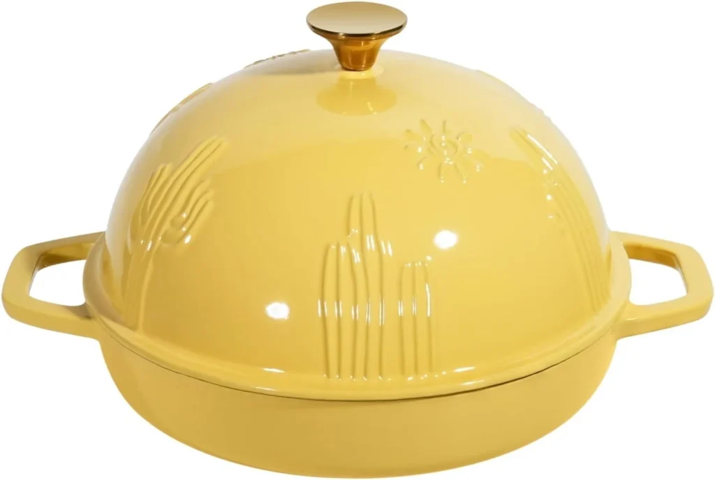 Flavehc Enameled Cast Iron Bread Oven – Sourdough Cloche Lid β close-up detail of design and finish
