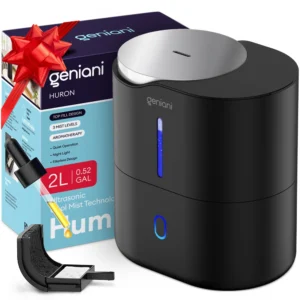 FOHERE Humidifiers Bedroom 3 2L Top Fill Cool Mist Ultrasonic Humidifier Baby Rooms Plants 3 IN 1 Essential Oil Diffuser 7 color Light Auto Shut off