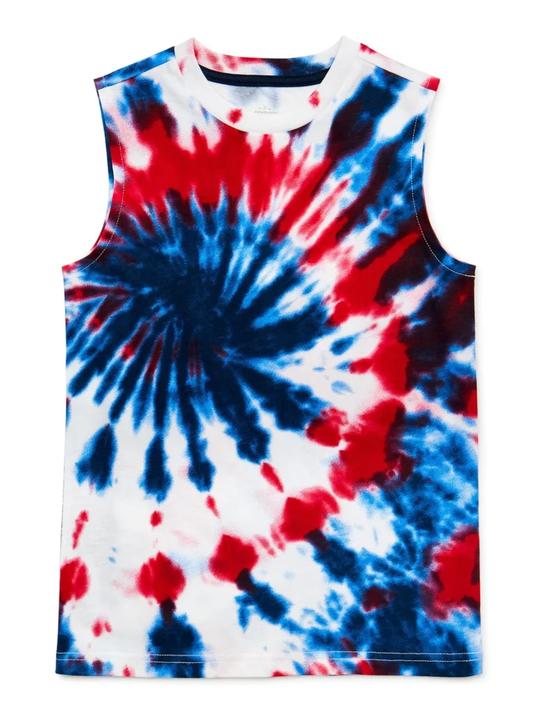 Way To Celebrate Patriotic Boys Tank Top – Festive $5.98 Value — close-up detail of design and finish