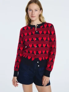 Free Assembly Long Sleeve Classic Heart Cardigan Sizes XS XXL