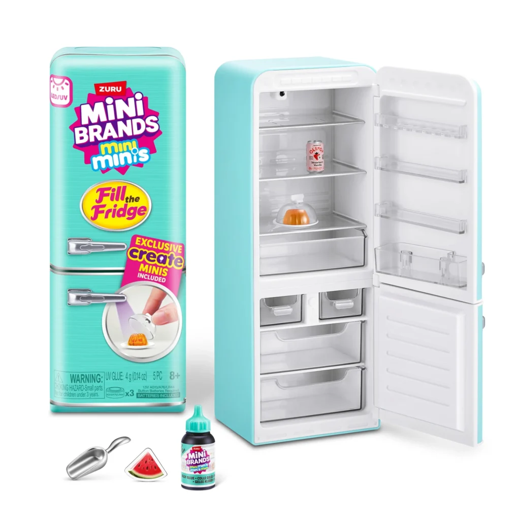 Little Chef Interactive Fridge Playset – Realistic Role-Play Fun — alternate angle showing full product