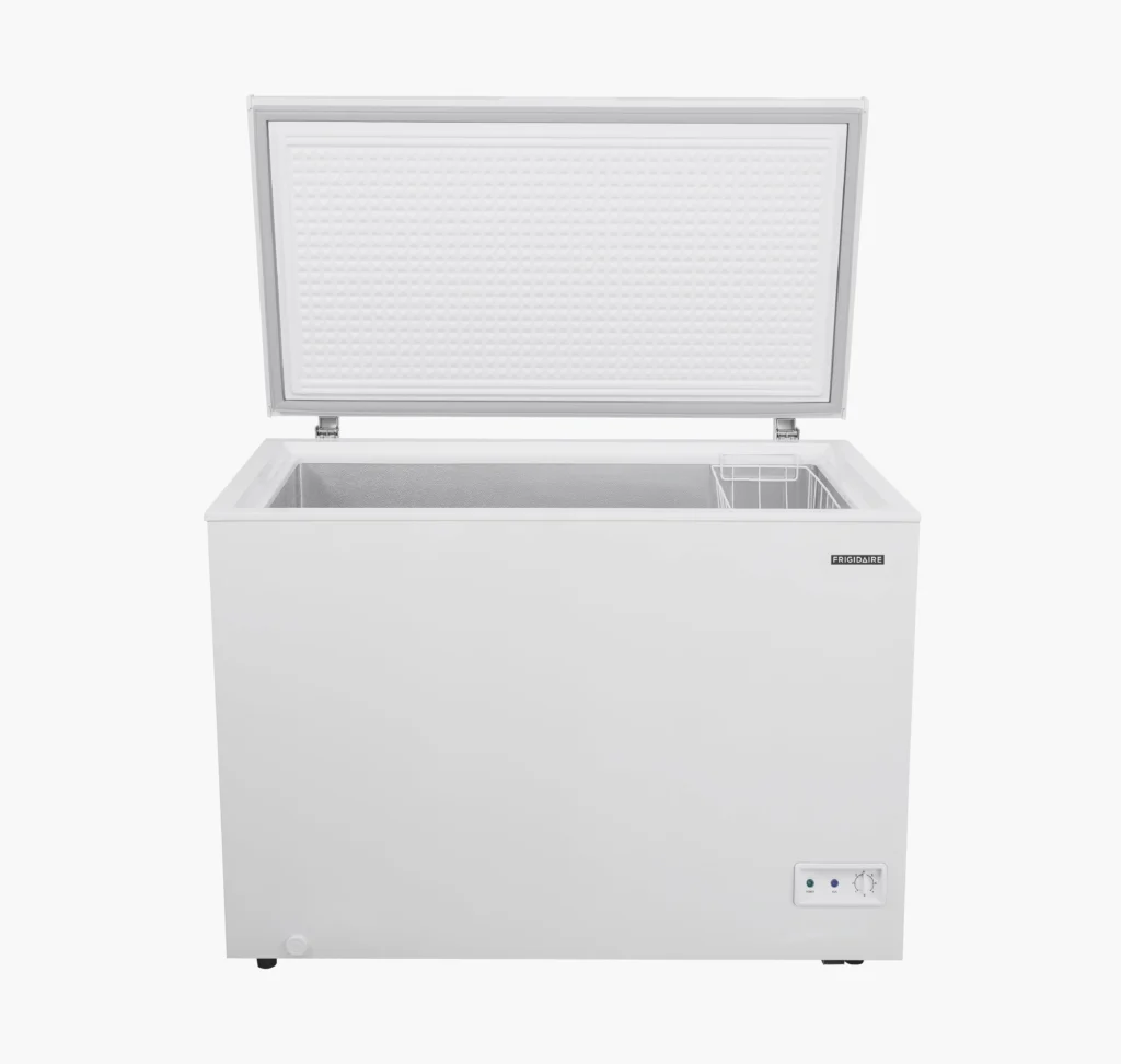 Frigidaire 10.3 Cu ft Chest Freezer – Garage Ready Deep Storage β alternate angle showing full product