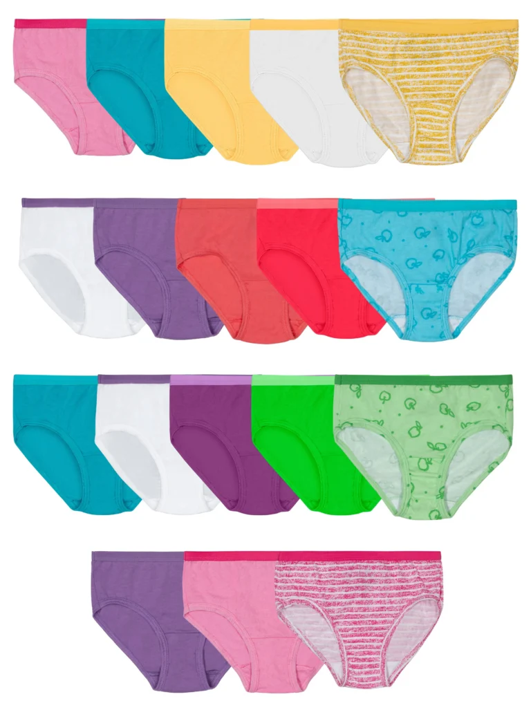 Fruit of the Loom Eversoft Girls Briefs 14-Pack – Cotton Comfort β alternate angle showing full product