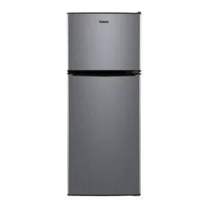 Galanz 4 6 Cu ft Two Door Mini Refrigerator with Freezer Stainless Steel New Width 19 13
