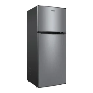 Galanz 4 6 Cu ft Two Door Mini Refrigerator with Freezer Stainless Steel New Width 19 13
