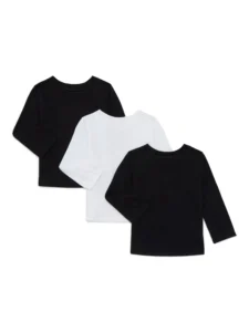 Garanimals Baby Boy 3 Pack Long Sleeve Solid Jersey T Shirts Sizes 0 24 Months