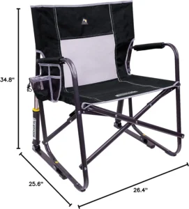 GCI Outdoor Freestyle Rocker Foldable Rocking Camp Chair, Beach Berry