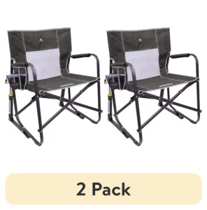 GCI Outdoor Freestyle Rocker XL Oversized Foldable Rocking Camp Chair Americana
