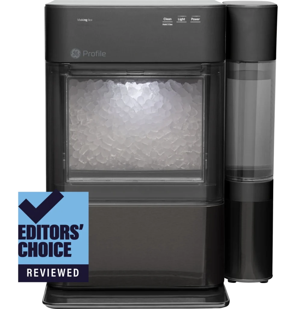 GE Profile Opal 2 0 Ultra Nugget Ice Maker with Side Tank and Scale Inhibiting Filter Stainless Steel