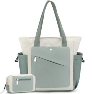 Gocvo Puffer Tote Bag for Women, Lightweight Tote Bag for School with