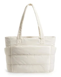 Gocvo Puffer Tote Bag for Women, Lightweight Tote Bag for School with