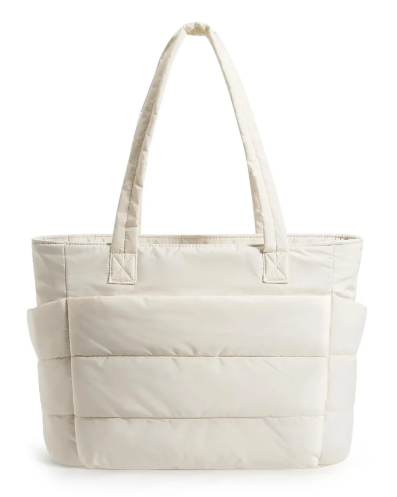 Gocvo Puffer Tote Bag for Women, Lightweight Tote Bag for School with