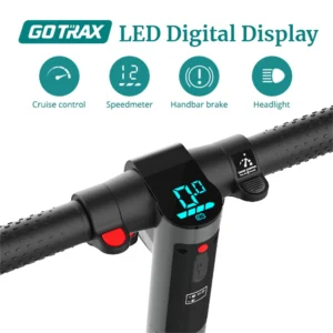 GOTRAX G2Plus Foldable Electric Scooter for Adult Teens Age of 8 with 6 Tires 200W 12mph Gray