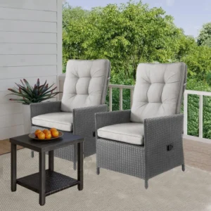 Grand Patio Indoor Outdoor Royal Adult Rocking Chair Padded Cushion Rocker Recliner Chair Outdoor for Front Porch Garden Patio Backyard Beige