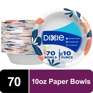 Great Value Everyday Strong Soak Proof Microwave Safe Disposable Paper Bowls 20 oz Patterned 50 Count