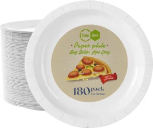 Great Value Everyday Strong Soak Proof Microwave Safe Disposable Paper Plates 8 5 in Patterned 200 Count