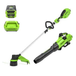 Greenworks 60V 630 CFM 170 MPH Leaf Blower with 2 5 Ah Battery 3 Amp Charger 2429902