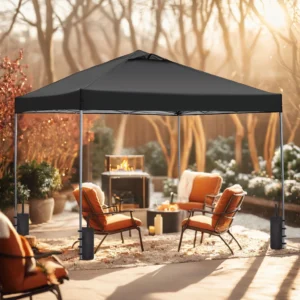 GVDV Canopy Tent 10×10 ft Easy Pop up Outdoor Canopy Tent Portable Straight Leg Gazebo Instant Canopy Blue