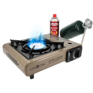 GVDV Portable Camping Stove, 1 Burner Butane Stove, 8530 BTU, Compact