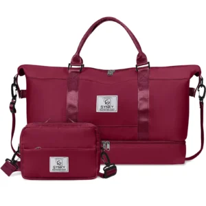 Gynky Travel Duffle Bag Weekender Bags Women Shoe Compartment Carry Overnight Bag Gym Duffel Bag Wet Pocket Hospital Bags Labor Delivery