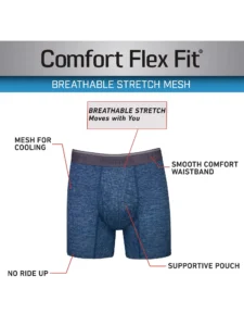 Hanes Men s Comfort Flex Fit Breathable Stretch Mesh Boxer Brief 3 Pack