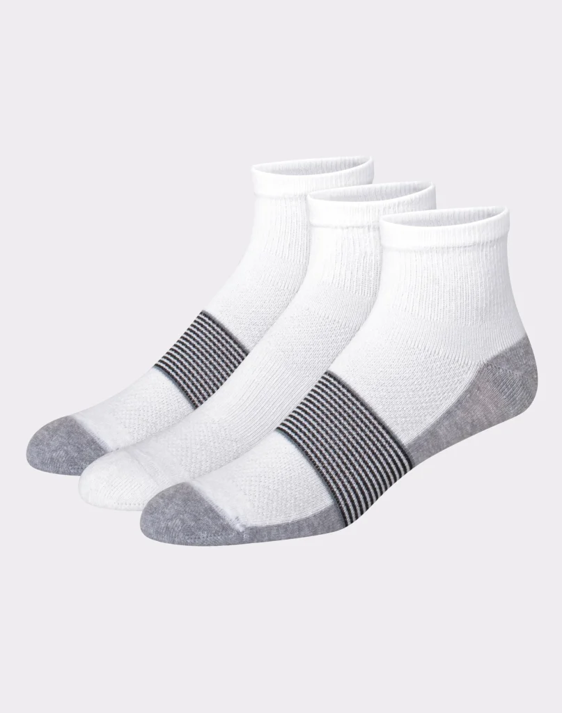 Hanes Cool Dri Ventilated Ankle Socks 3-Pack – Moisture-Wicking Comfort β alternate angle showing full product