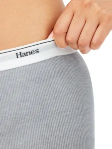 Hanes Originals Women s Mid Thigh Boxer Brief Underwear Breathable Cotton Stretch 4 Pack
