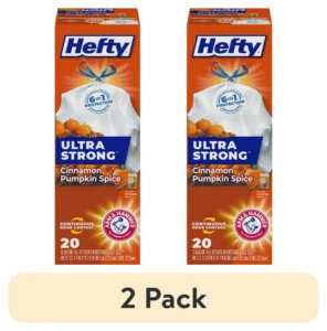Hefty Ultra Strong 13 gallon Trash Bags Tall Kitchen Trash Bags White Fabuloso Scent 80 Bags