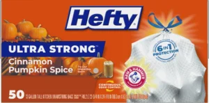 Hefty Ultra Strong 13 gallon Trash Bags Tall Kitchen Trash Bags White Fabuloso Scent 80 Bags
