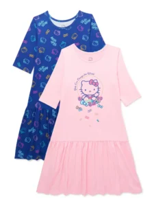 Hello Kitty Girl s Active Sleeveless Dress with Built in Shorts Sizes 4 12