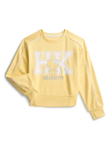 Hello Kitty Girl s Long Sleeve Active Graphic Crewneck Sweatshirt Sizes 4 12